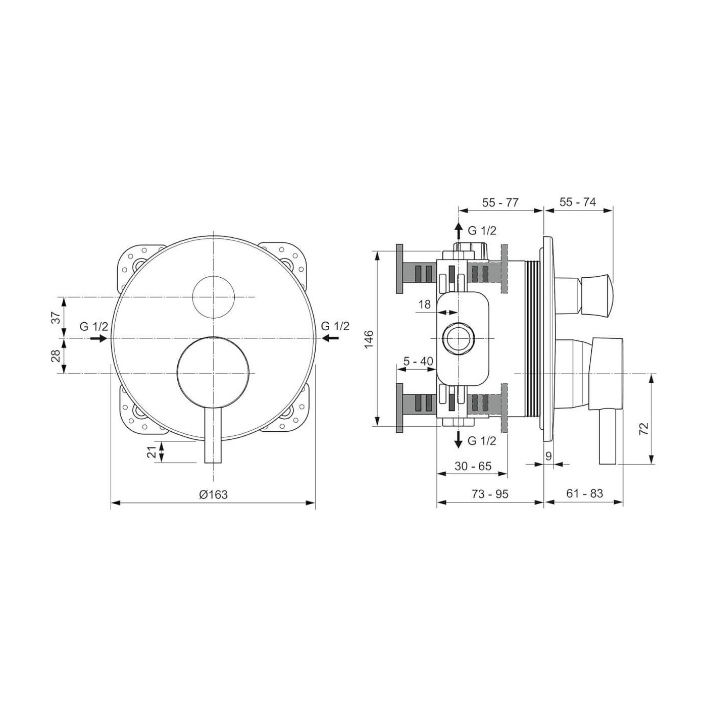 Zestaw Natryskowy Ceraline Chrom BD193AA Ideal Standard Zestaw Natryskowy Ceraline Chrom BD193AA Ideal Standard