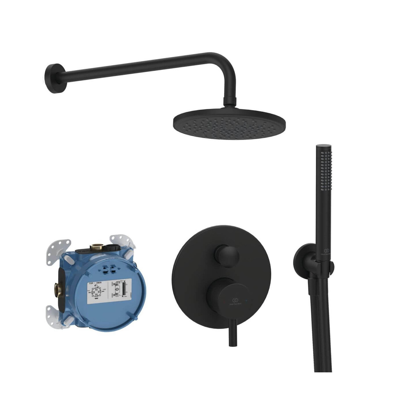 Zestaw Natryskowy Podtynkowy Czarny Mat BD193XG Ideal Standard Zestaw Natryskowy Podtynkowy Czarny Mat BD193XG Ideal Standard