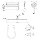 Zestaw Natryskowy Ceraplan Chrom BD195AA Ideal Standard Zestaw Natryskowy Ceraplan Chrom BD195AA Ideal Standard