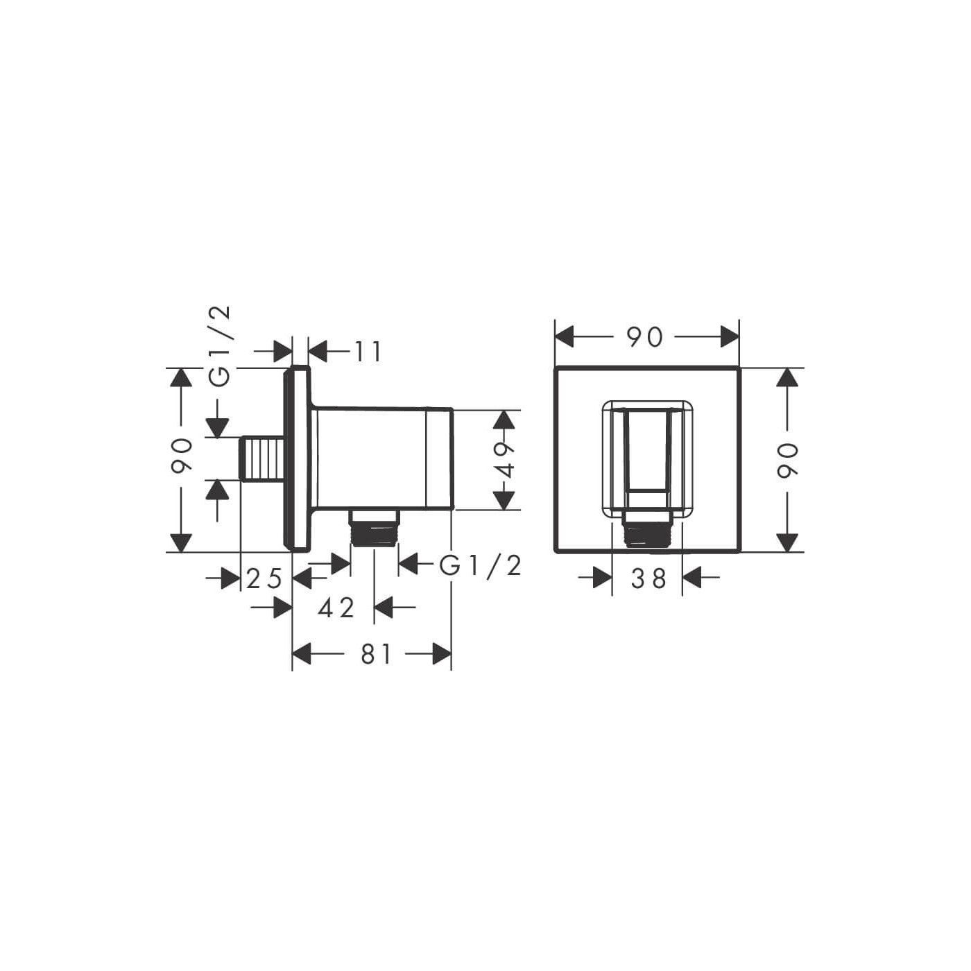 Uchwyt Prysznicowy FixFit Czarny Mat 26889670 Hansgrohe Uchwyt Prysznicowy FixFit Czarny Mat 26889670 Hansgrohe