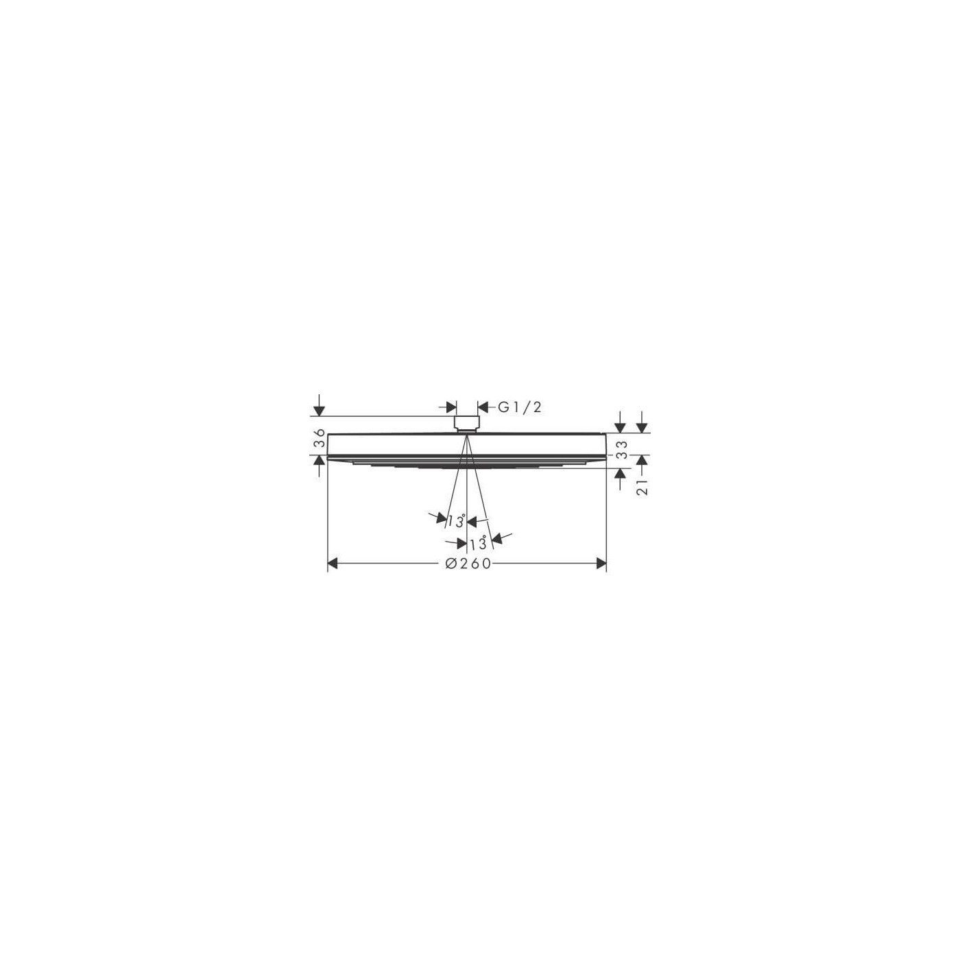Deszczownica Pulsify S 260 Biały Mat 24140700 Hansgrohe Deszczownica Pulsify S 260 Biały Mat 24140700 Hansgrohe