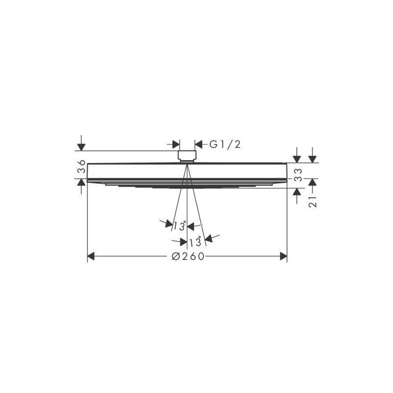 Deszczownica Pulsify S 260 Biały Mat 24140700 Hansgrohe Deszczownica Pulsify S 260 Biały Mat 24140700 Hansgrohe
