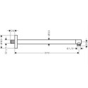 Ramię Deszczownicy 39cm Biały Mat 24357700 Hansgrohe Ramię Deszczownicy 39cm Biały Mat 24357700 Hansgrohe