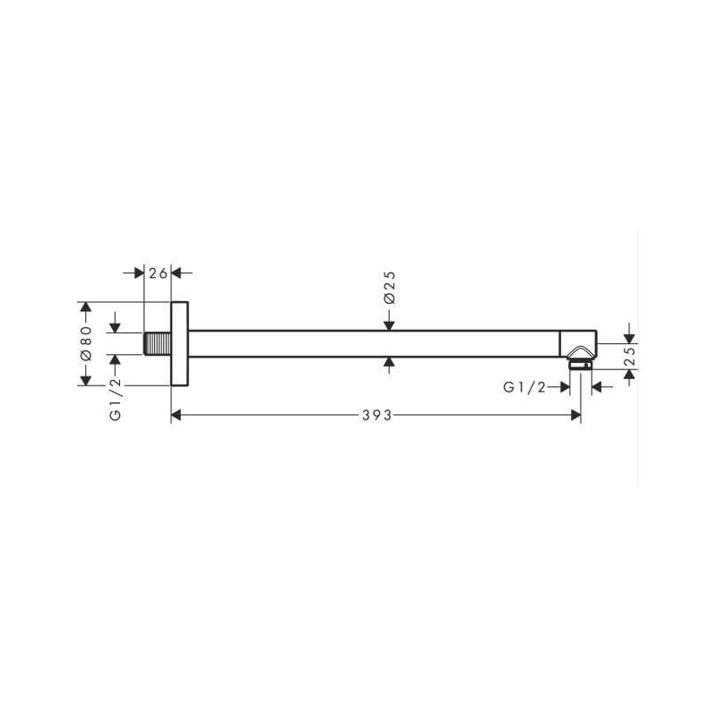Ramię Deszczownicy 39cm Biały Mat 24357700 Hansgrohe Ramię Deszczownicy 39cm Biały Mat 24357700 Hansgrohe