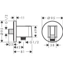Uchwyt Prysznicowy FixFit S Biały Mat 26888700 Hansgrohe Uchwyt Prysznicowy FixFit S Biały Mat 26888700 Hansgrohe