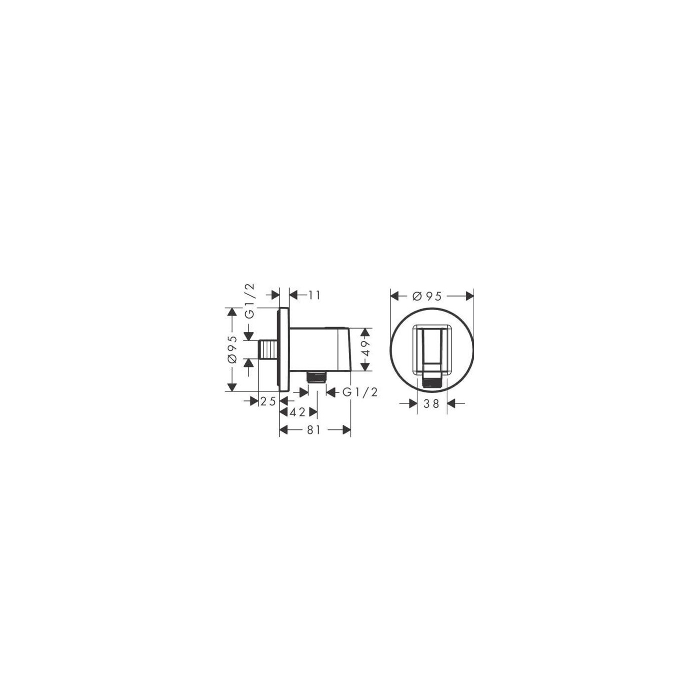 Uchwyt Prysznicowy FixFit S Biały Mat 26888700 Hansgrohe Uchwyt Prysznicowy FixFit S Biały Mat 26888700 Hansgrohe