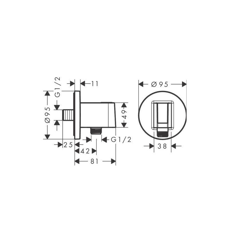 Uchwyt Prysznicowy FixFit S Biały Mat 26888700 Hansgrohe Uchwyt Prysznicowy FixFit S Biały Mat 26888700 Hansgrohe