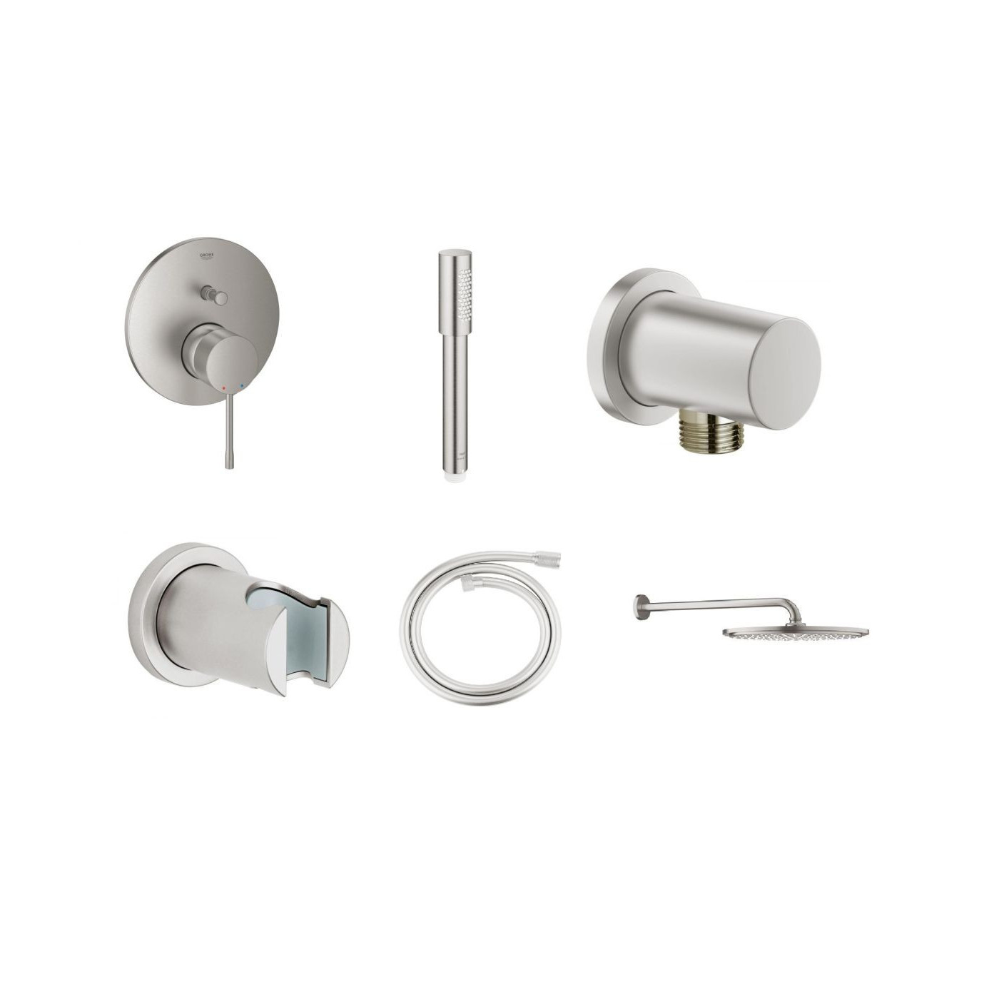 Zestaw Prysznicowy 6w1 Essence Stal Szczotkowana Grohe Zestaw Prysznicowy 6w1 Essence Stal Szczotkowana Grohe