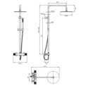 Zestaw Prysznicowy Contour Miedz Szczotkowana CT8044CPB Omnires Zestaw Prysznicowy Contour Miedz Szczotkowana CT8044CPB Omnires