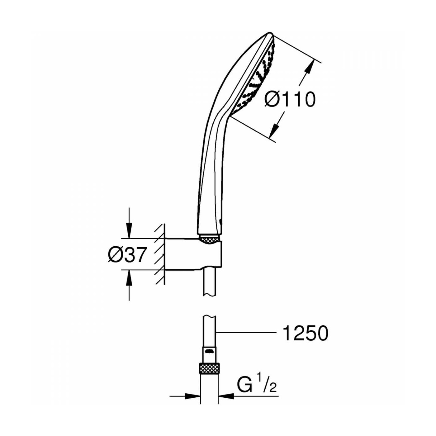 Zestaw Prysznicowy Euphoria 110 Mono 27354000 Grohe Zestaw Prysznicowy Euphoria 110 Mono 27354000 Grohe