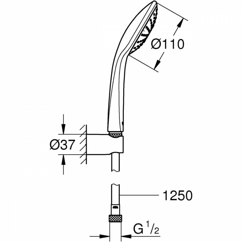 Zestaw Prysznicowy Euphoria 110 Mono 27354000 Grohe Zestaw Prysznicowy Euphoria 110 Mono 27354000 Grohe