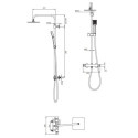 Zestaw Prysznicowy Termostatyczny Y Czarny Y1244JBL Omnires Zestaw Prysznicowy Termostatyczny Y Czarny Y1244JBL Omnires