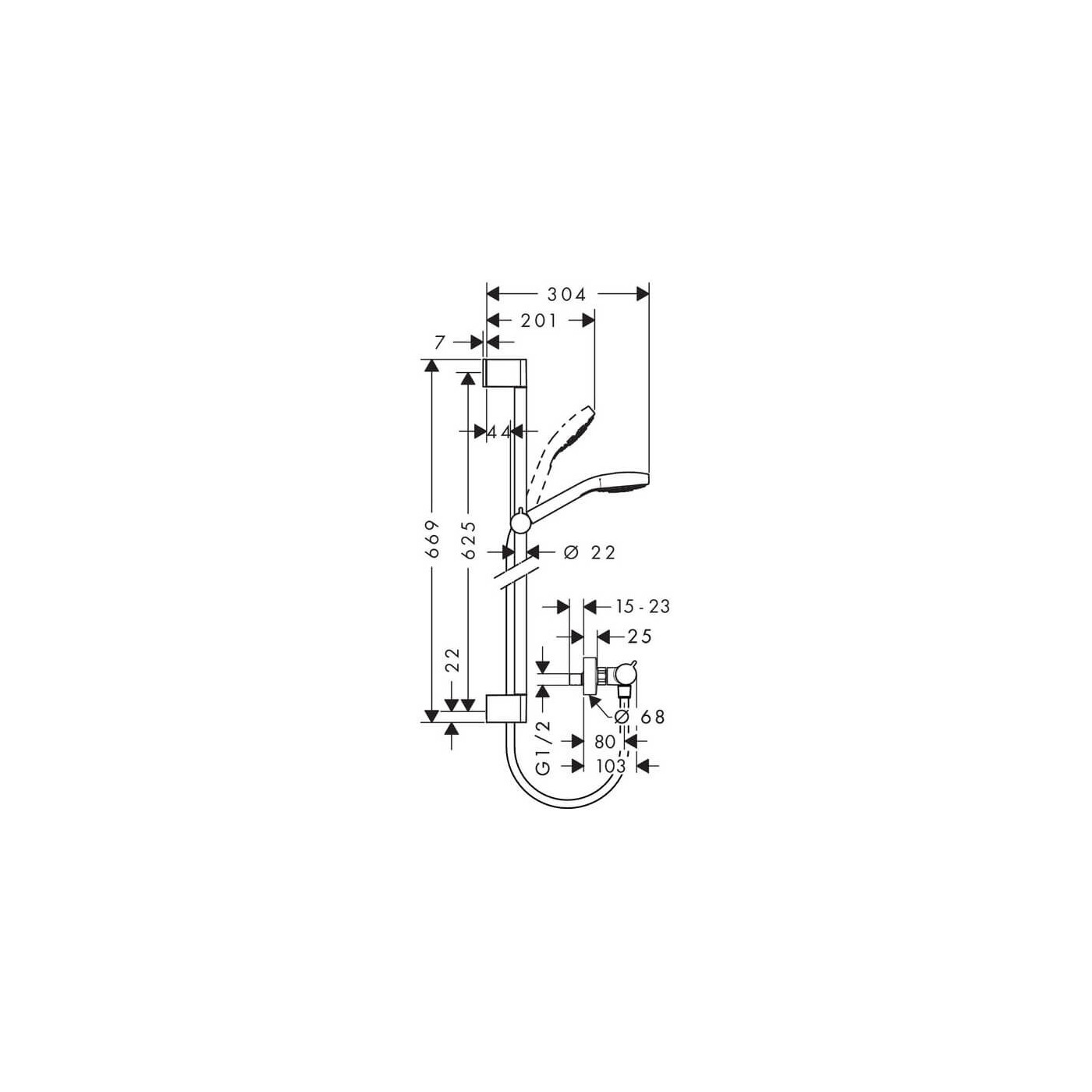 Zestaw Prysznicowy Croma Select E Vario/Ecostat 27081400 Hansgrohe Zestaw Prysznicowy Croma Select E Vario/Ecostat 27081400 Hansgrohe