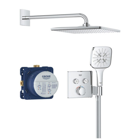 Zestaw Prysznicowy Grohtherm SmartControl Podtynkowy Z Deszczownicą Rainshower Mono 310 Cube 34865000 Grohe