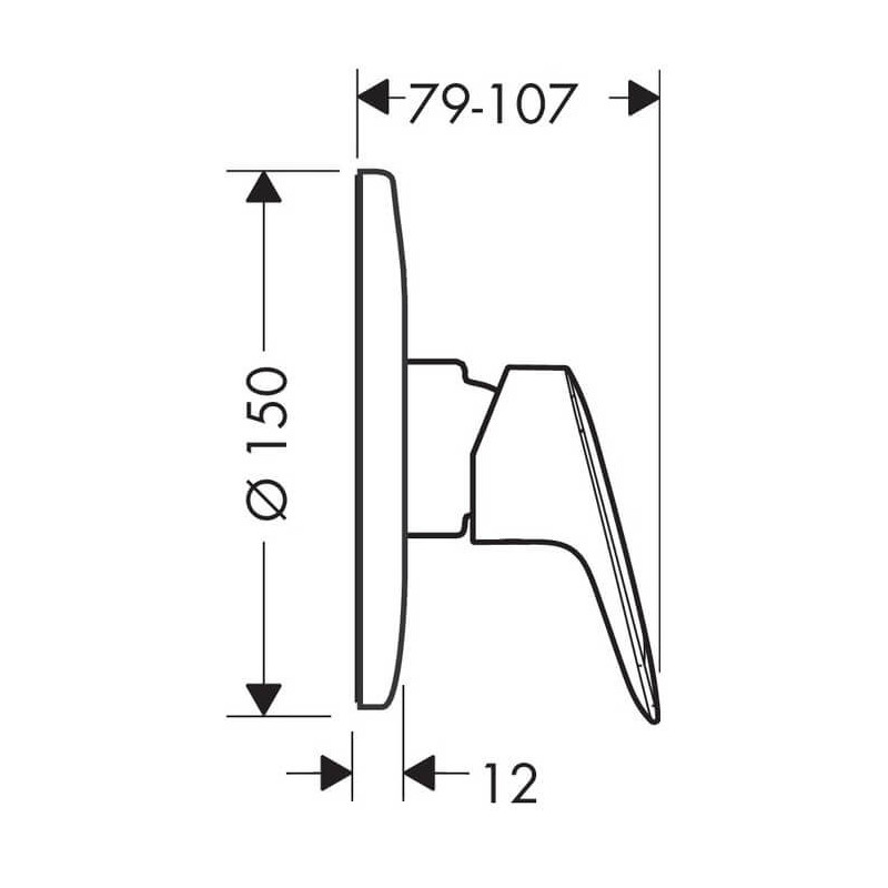 Zestaw Podtynkowy Prysznicowy Logis 71666000 Hansgrohe Zestaw Podtynkowy Prysznicowy Logis 71666000 Hansgrohe
